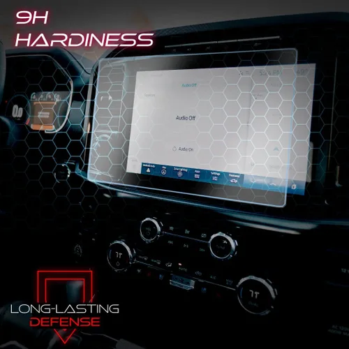 Vista 3 de Protector de pantalla para Ford Bronco de 12 pulgadas (2021-2026), vidrio templado para Ford Bronco SYNC4, brillo transparente HD, resistente a