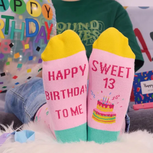 Vista 5 de Zmart Gifts for Teenage Teen Girls, Funny Crazy Silly Novelty Socks for Teens
