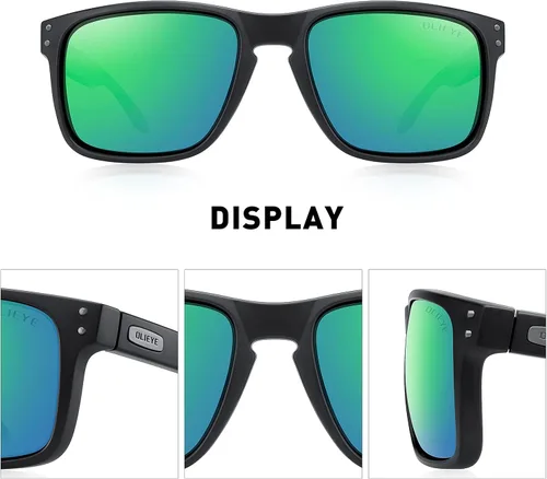 Vista 3 de OLIEYE Gafas de sol polarizadas deportivas para hombre gafas de sol con marco flexible