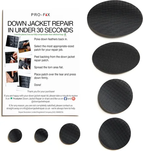 Vista 2 de Kit de parches de reparación autoadhesivos impermeables – Solución de 30 segundos para chaquetas de plumón, tiendas de campaña, sacos de dormir