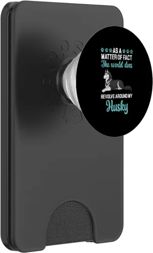 Vista 7 de Como hecho importante, el mundo gira alrededor de mi Husky PopSockets intercambiable PopGrip