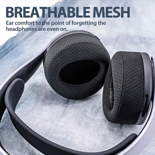 Vista 2 de Almohadillas de repuesto para PS5 para PlayStation 5 Pulse 3D PS5 - Almohadillas para los oídos PS5 (malla transpirable)