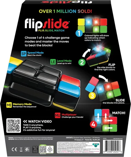Vista 10 de Flipslide Juego – Juego electrónico de mano Adictivo juego de rompecabezas multijugador de habilidad Gira, desliza y combina