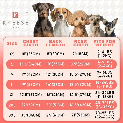 Vista 2 de Kyeese Suéter de perro vestido a cuadros con cuello alto para perro, suéter de punto para mascotas para otoño e invierno