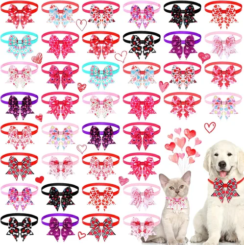 Vista 11 de Maitys 40 lazos y collares ajustables para perros de Halloween As the Pictures Show