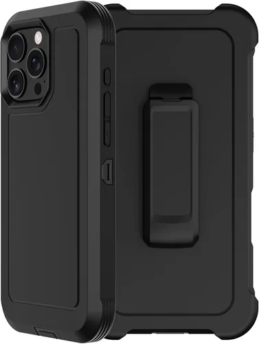 Vista 13 de Funda para iPhone 13 Pro Max con Clip para Cinturón, 2 x Protector de Pantalla, Protección contra Caídas de Grado Militar, Servicio Pesado, Cuerpo