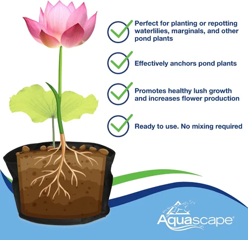 Vista 5 de Aquascape Medio de Plantación para Estanques de Plantas Acuáticas, Tierra Nutritiva para Jardines Acuáticos, Apoya un Crecimiento Fuerte de Raíces