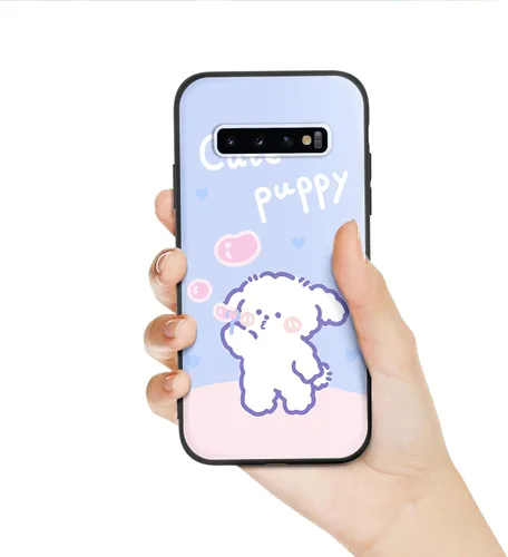 Vista 8 de Funda para teléfono Samsung S10 Plus (no Samsung S10), para Galaxy S10 Plus, diseño divertido de perro, estilo animal de dibujos animados
