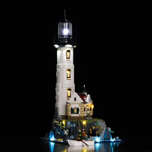 Vista 5 de Kyglaring Kit de luces LED compatible con Lego Set 21335, accesorios de iluminación compatibles con Home Ideas Faro motorizado, solo luces