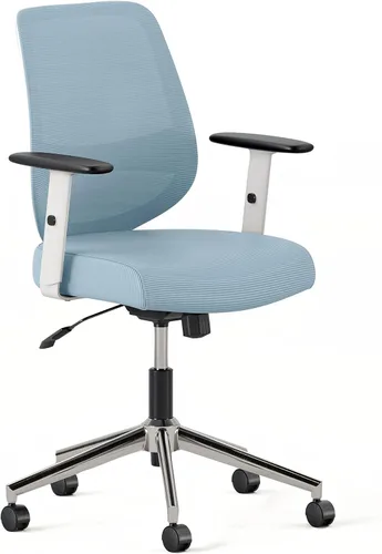 Vista 12 de Branch Silla diaria - Silla de oficina de cuero vegano con giratorio, descanso lumbar y reposabrazos ajustables, asiento cómodo para mejorar la negro