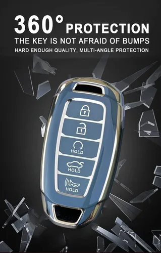 Vista 5 de Funda para llavero para Hyundai Venue Kona Santa Fe Veloster Palisade Elantra GT 2018, 2019, 2020, 2021, 2022, Hyundai Venue Kona, Santa Fe