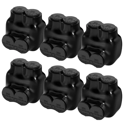 Vista 8 de RVBOATPAT Conector multigrifo aislado de 2 puertos 4-14 AWG de aluminio a cobre, conectores de alambre de aluminio de entrada de un solo lado 5PCS 2