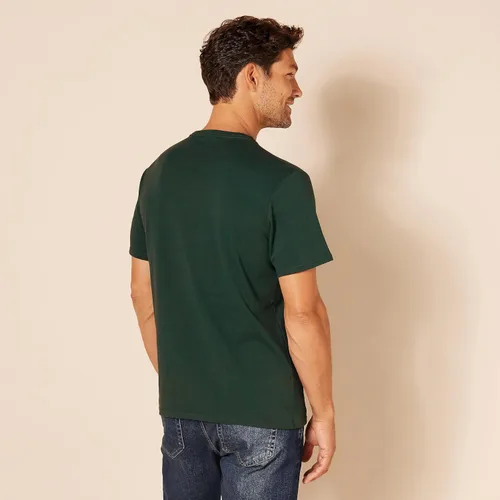 Vista 4 de Tienda Essentials Camiseta ajustada de manga corta con cuello redondo para hombre, paquete de 2