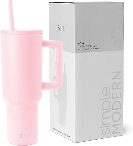 Vista 5 de Simple Modern Vaso de 40 onzas con asa, tapa de popote y vaso de 40 onzas con asa y tapa para popote