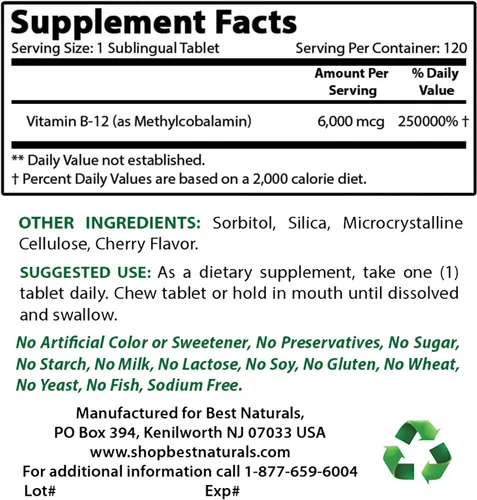 Vista 2 de Óxido de magnesio 500 mg y vitamina B12 6000 mcg
