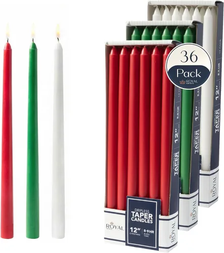 Vista 8 de Royal Imports Velas cónicas sin perfume, elegantes de calidad premium, sin goteo y sin humo, velas de cena sumergidas a mano para bodas, vacaciones