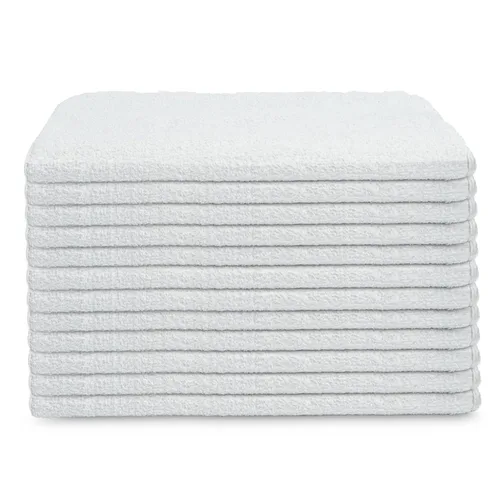 Vista 4 de GOLD TEXTILES White Shop Towels - 24 trapos de 24 x 50 pulgadas en una caja, valiosos trapos de limpieza para industrias, automóviles y usos