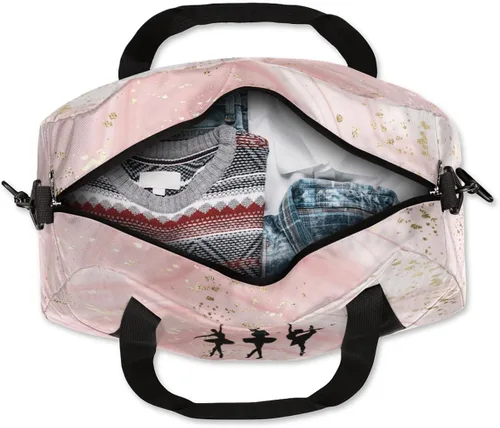 Vista 5 de Bolsas de baile personalizadas para niñas, bolsa de lona para gimnasio, impermeable, ajustable, bolsa de viaje, Sytle 2
