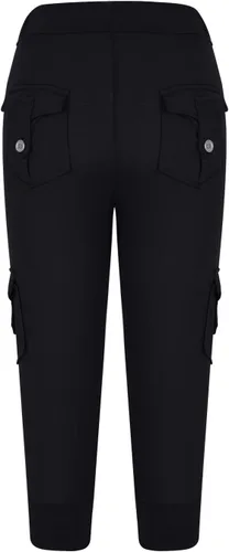 Vista 5 de Pantalones capri para mujer, leggings capri, ligeros, casuales, de cintura alta, elásticos, con bolsillos, pantalones recortados