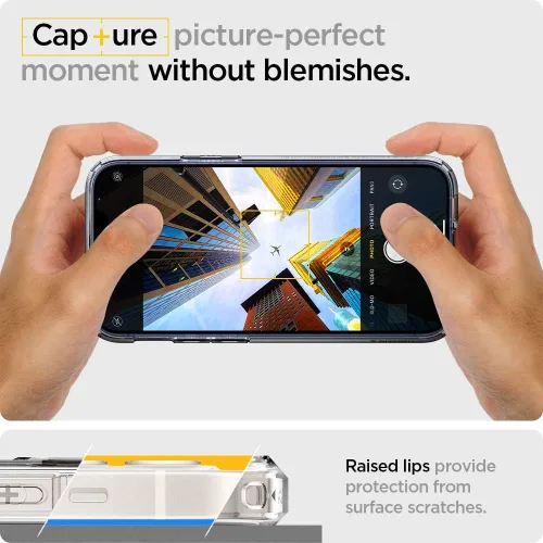 Vista 5 de Spigen Funda para iPhone 12 Mini, ultra híbrida, sin anillo magnético, antiamarilleo, transparente