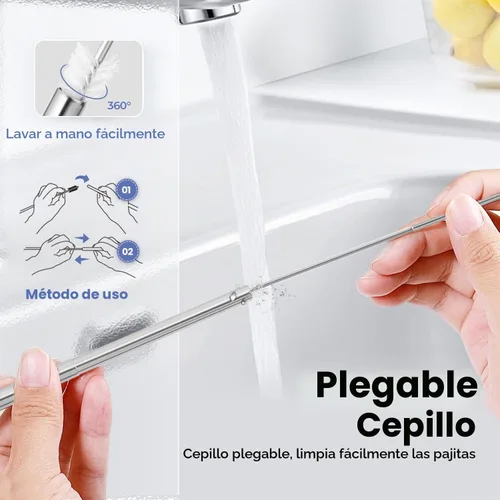 Vista 4 de Ecoangel Cruise Ship Essentials, pajitas de metal reutilizables