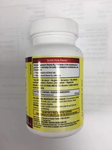 Vista 2 de Kirkland Signature Vitamina B12, 1200mcg, 360 tabletas