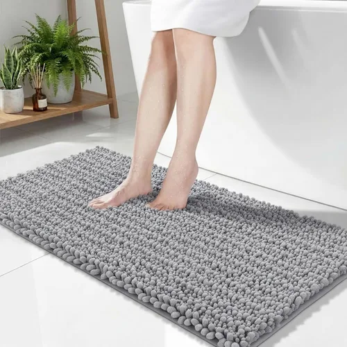 Vista 36 de Disolla Alfombra de baño pequeña, antideslizante, lavable, color beige, 17 x 24 pulgadas, súper absorbente, suave, alfombra de baño de felpilla