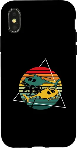 Vista 5 de Retro Helicopters Pilot Aviation Helicopter Case for iPhone 16
