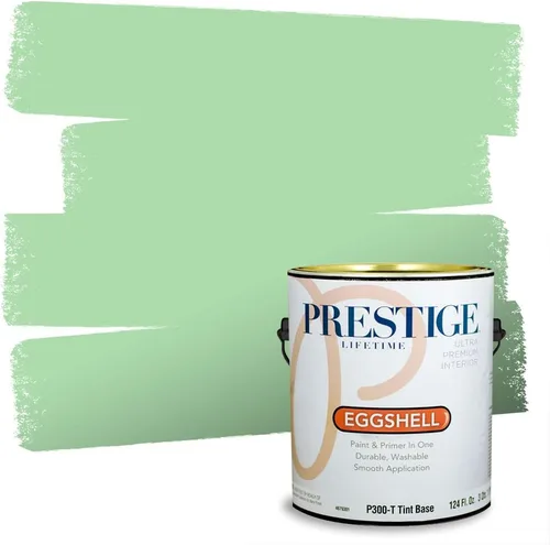 Vista 84 de PRESTIGE Pintura exterior e imprimación en uno, aloe, plano, 1 galón