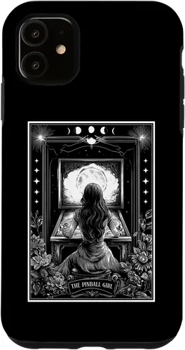 Vista 8 de The Pinball Girl Retro Arcade Game 80s Tarot Card Skeleton Case for iPhone 17