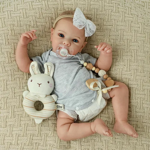 Vista 2 de WOOROY Muñecas realistas de bebé Reborn – 20 pulgadas de silicona realista bebé niña con cuerpo de vinilo completo, muñeca de bebé recién nacida