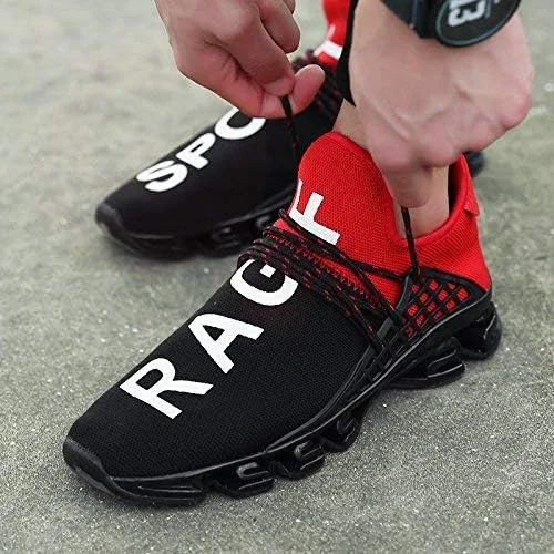Vista 5 de XIDISO Zapatos deportivos de correr para hombre y mujer, con malla de malla, de moda, atléticos, tenis, deportes, cruz, casual, entrenamiento