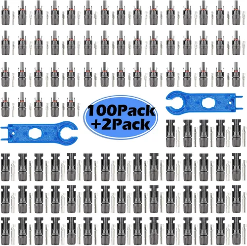 Vista 8 de 25 pares/50 conectores solares, conector impermeable IP67 macho y hembra (25 pares de conectores solares)