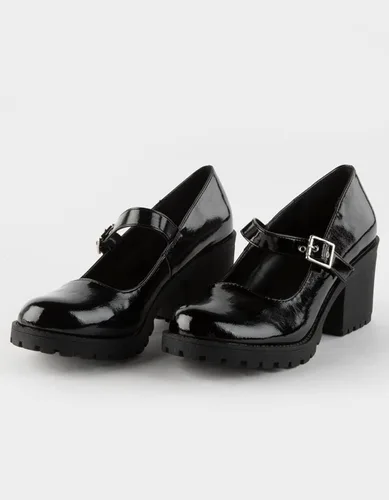 Vista 3 de Zapatos Mary Jane para mujer tacones de bloque bajo punta redonda cerrada