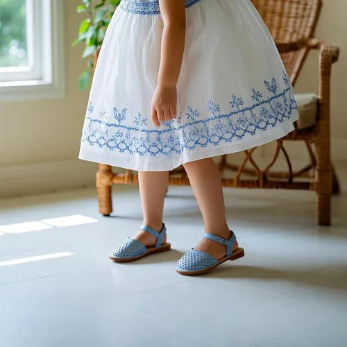 Vista 136 de THEE BRON Sandalias cómodas para niñas, zapatos para niños, sandalias rellenas