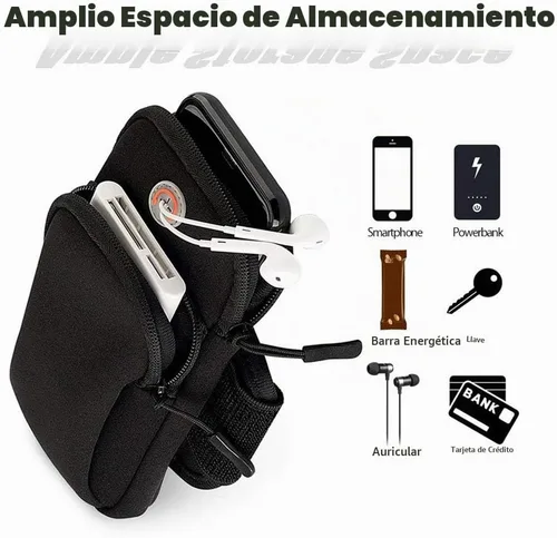 Vista 3 de Soporte para teléfono para correr iPhone 13, 12, 11 Pro Max, XS XR X 8, 7, 6 Plus SE, Mini Galaxy Ultra Edge S21, S20, Note 20, 10, bolsa