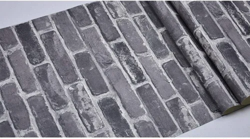 Vista 6 de Okydoky Papel Tapiz Despegable y Adhesivo, Papel Tapiz de Ladrillo Gris para Decoración del Hogar, Papel de Contacto Adhesivo y Despegable
