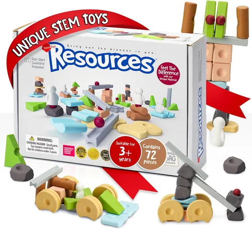 Vista 10 de Taksa Toys Juguetes de aprendizaje únicos inspirados en la naturaleza, recursos preescolares para habilidades motoras finas, bloques de construcción