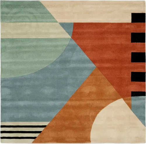 Vista 15 de SAFAVIEH Rodeo Drive Collection - Alfombra de pasillo, 2 pies 3 pulgadas x 8 pies, negro y verde, hecho a mano, lana abstracta moderna de mediados