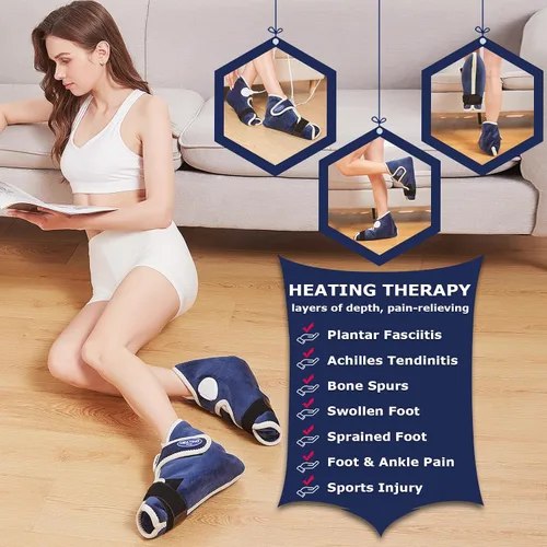 Vista 7 de CAMECO 1 par de almohadillas térmicas de pies para neuropatía de pies, calentadores de pies térmicos para mujeres y hombres, almohadilla de terapia