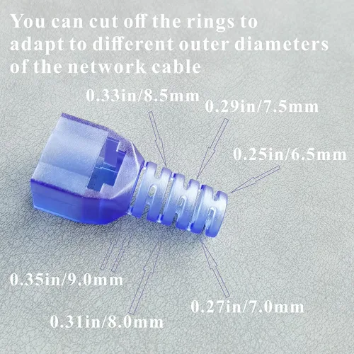 Vista 4 de Conectores RJ45 sin herramientas para reparación de campo de cables Ethernet y de red