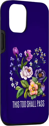Vista 3 de iPhone 15 This too shall pass camisas florales para mujeres flores Faith-Ba Case