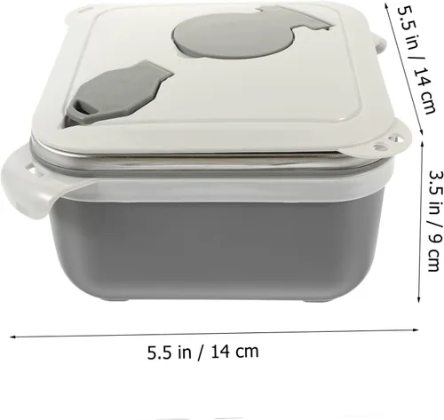 Vista 9 de UPKOCH Tazón de fideos instantáneos con tapa, loncheras cuadradas para ramen con tapa, cuencos con tapas, cuenco de fideos antiquemaduras, cuencos