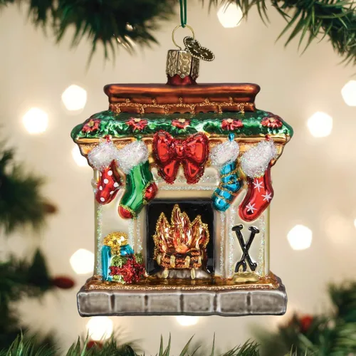 Vista 2 de Old World Christmas Adornos de cristal soplado para árbol de Navidad