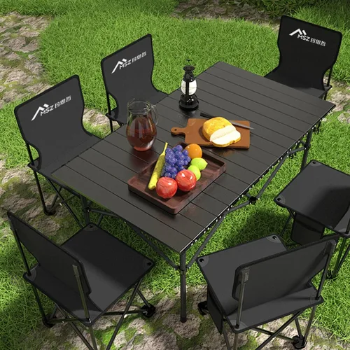 Vista 6 de Mesa de picnic plegable de 3 pies con asientos/agujero para paraguas, soporte de 265 libras que soporta esa tarjeta ligera y plegable, mesa plegable