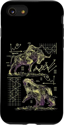 Vista 18 de Shareholder Stock Market Bull vs Bear Stock Trader Case for iPhone 17