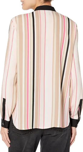 Vista 2 de Anne Klein Mujer LS Cubierto Plkt Sin Cuello Oxford