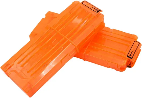 Vista 5 de pinzas para cartuchos de carga rápida, 4 unidades, 12 dardos para Nerf n-Strike Elite Blaster (naranja)