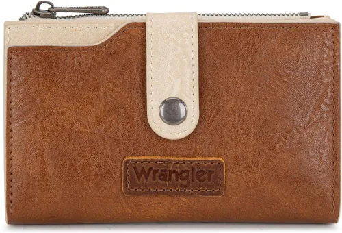 Vista 27 de Wrangler - Billetera para mujer con tarjetero plegable, cierre y ventana para identificación