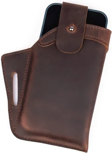 Vista 8 de Topstache Funda de cuero para cinturón, funda de teléfono celular con tapa para iPhone 14, 14 Pro, 13 Pro, 13, 12 Pro, 12, 11, XR, Galaxy S22, S21